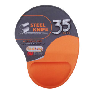 MOUSE-PAD-ERGONOMICO-STEEL-KNIFE - Cantareira Brindes