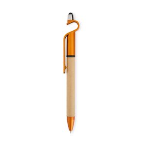 13499P-caneta-ecologica-touch-com-suporte-laranja-20234-1725994355 - Cantareira Brindes