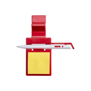 14007-suporte-plastico-celular-com-caneta-e-bloquinho-vermelho-8414-1537444468 - Cantareira Brindes